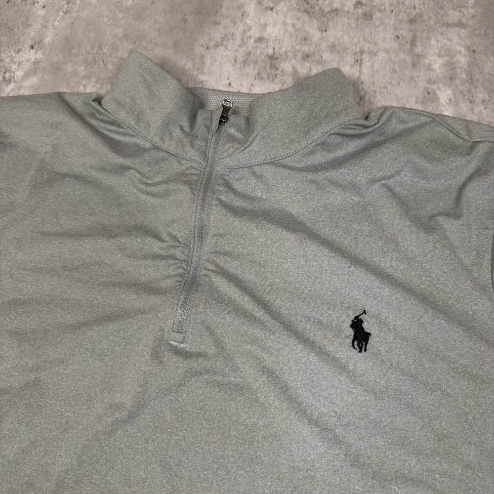 Polo Ralph Lauren Mens Gray Performance 1/4 Zip Pullover Long Sleeve Shirt XXL